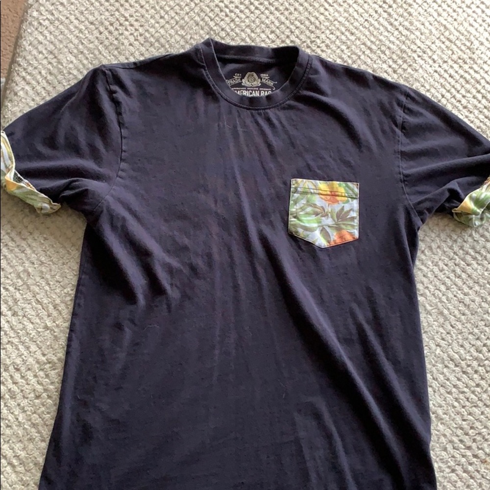 American rag floral sleeves and pocket